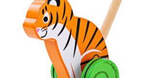 Bigjigs Baby Dřevěný jezdík Tygr