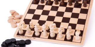 Bigjigs Toys Dřevěné šachy a dáma