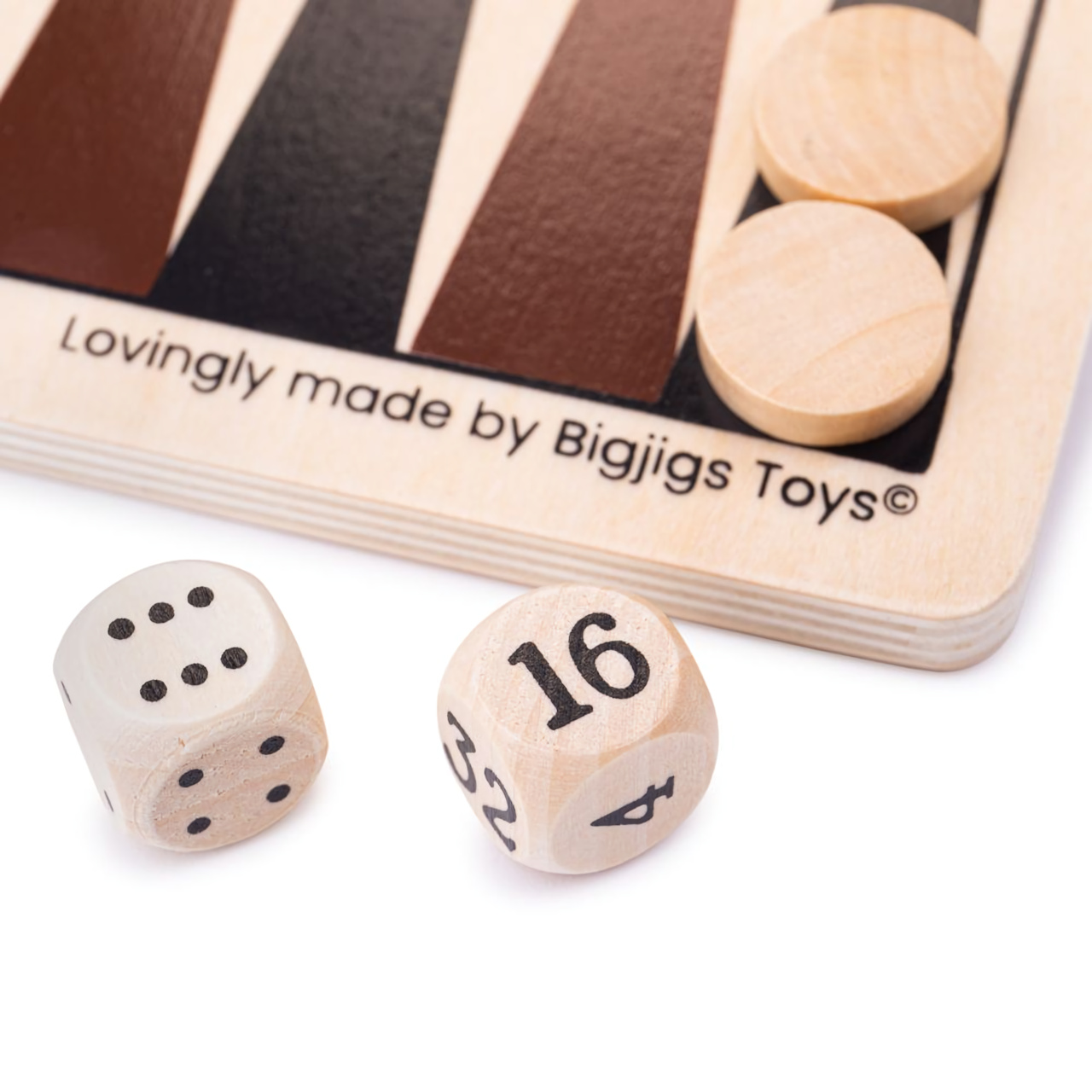 Bigjigs Toys Dřevěný backgammon - Obrázek 4