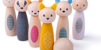 Bigjigs Toys Kuželky lesní zvířátka