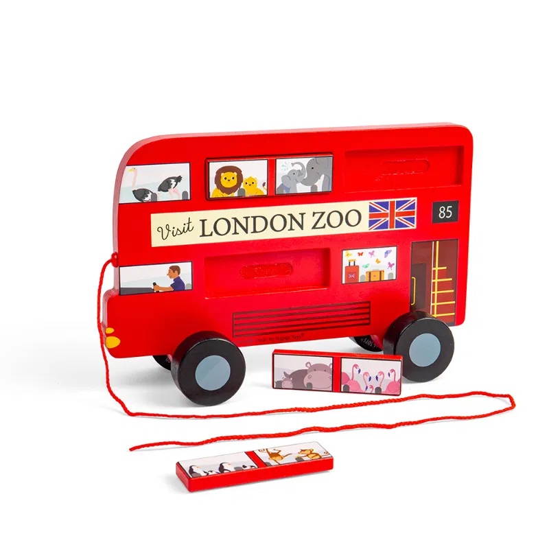 Bigjigs Toys Tahací hračka Londýnský autobus - Obrázek 2