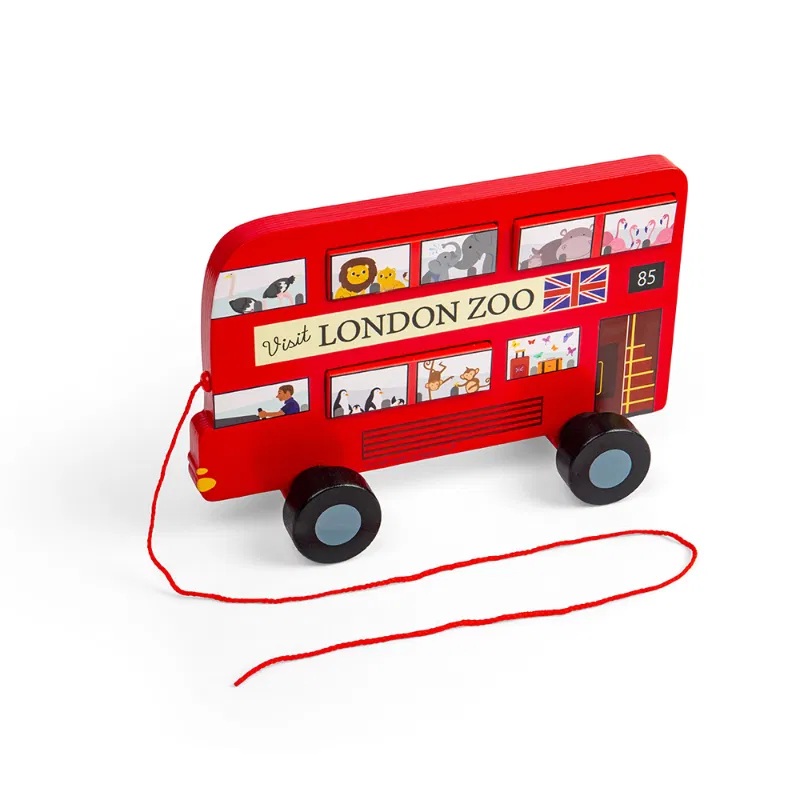 Bigjigs Toys Tahací hračka Londýnský autobus - Obrázek 3