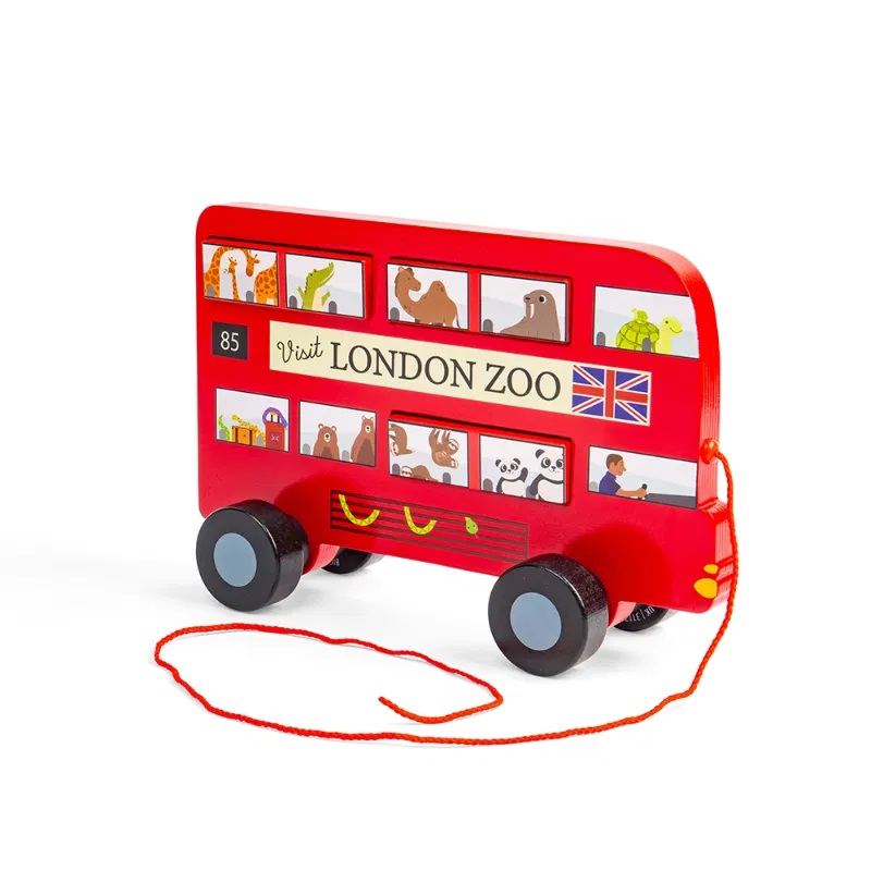 Bigjigs Toys Tahací hračka Londýnský autobus