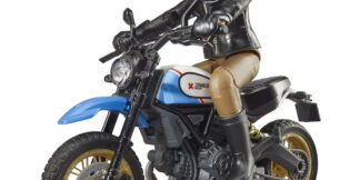 Bruder 63051 BWORLD Motocykl Scrambler Ducati Cafe Racer s jezdcem