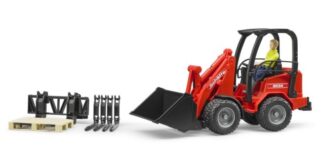 Bruder Červený nakladač SCHÄFFER 2034 s panáčkem a příslušenstvím