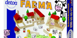 Detoa Dřevěná stavebnice Farma 100 dílů