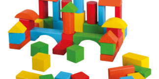 Detoa Dřevěná stavebnice kostky 50 ks