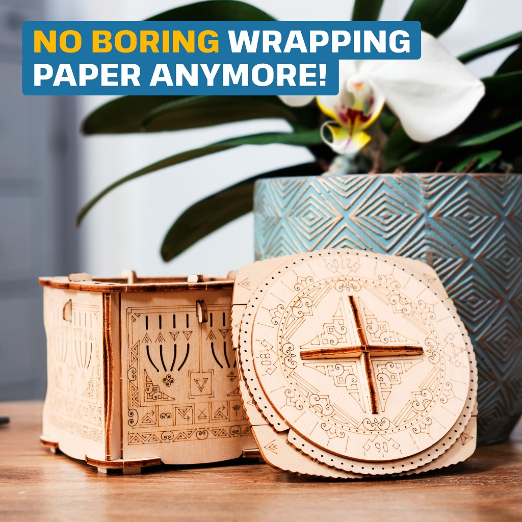 EscapeWelt Dřevěný hlavolam Secret Lock Box - Obrázek 4