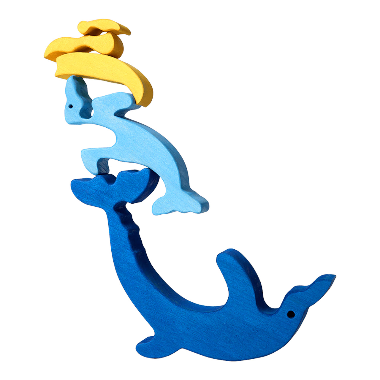 Fauna Dřevěné vkládací puzzle z masivu delfÍnci - Obrázek 2