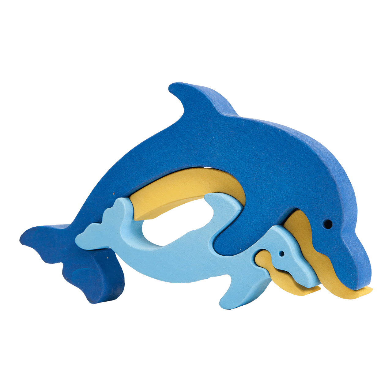 Fauna Dřevěné vkládací puzzle z masivu delfÍnci