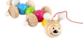 Hess Dřevěná tahací housenka Ida