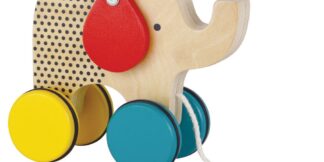 Petit Collage Dřevěný tahací slon Jumbo