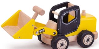 Tidlo Dřevěný bagr žlutý