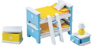 Tidlo Dřevěný nábytek dětský pokoj žlutý