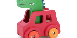 Vilac Dřevěné autíčko s klaksonem Krokodýl