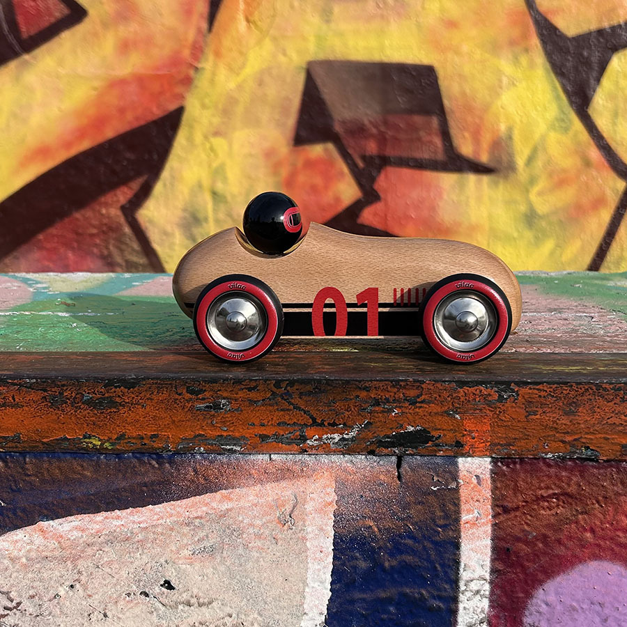 Vilac Dřevěné auto Old Sport Compet přírodní - Obrázek 4