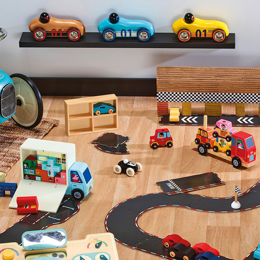 Vilac Dřevěné auto Old Sport Compet přírodní - Obrázek 5