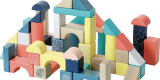 Vilac Dřevěné kostky barevné Canopée 54 ks