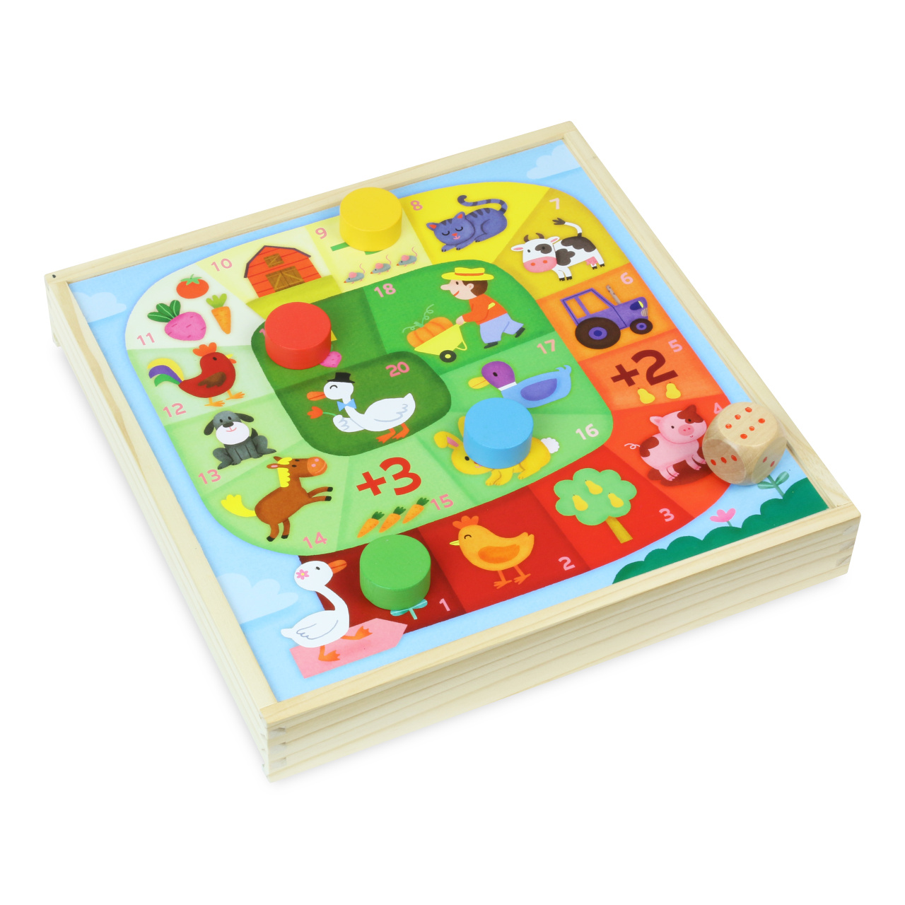 Vilac Dřevěný set zábavných her se zvířátky 4 v 1 - Obrázek 5