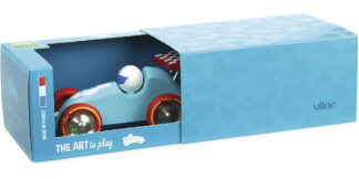 Vilac Tahací závodní auto tyrkysové s červeným křídlem