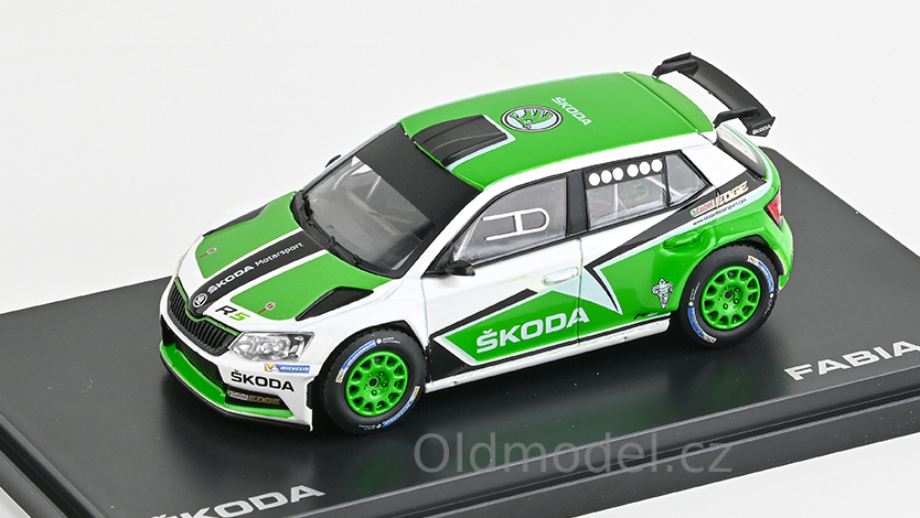 Model autíčka Škoda Fabia III R5 (2015) 1:43 - Škoda Motorsport Design 2016, 143XAB-605T2eg, kovové modely aut Škoda, Oldmodel.cz