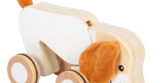 small foot Dřevěná tahací hračka Pejsek se šustivými oušky