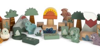 small foot Dřevěné kostky Dino