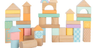 small foot Dřevěné kostky pastelové 50 ks