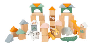 small foot Dřevěné stavební kostky Safari 50 ks