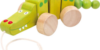 small foot Dřevěný tahací krokodýl
