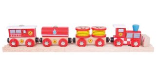Bigjigs Rail Hasičský vlak + 3 koleje