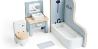 Bigjigs Toys Dřevěný nábytek do domečku pro panenky Koupelna