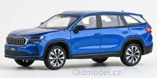 Modely autíček Škoda Kodiaq II (2023) 1:43 - Modrá Race Metalíza, 143AB-045KD, kovové modely aut Škoda, Oldmodel.cz